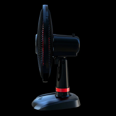 Ventilador WAP Rajada Turbo W130 Mesa Vermelho 5 Pás, 130W e 3 Velocidades 220V