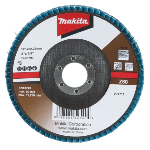 Flap Disco 125 mm Grão Z60 Makita