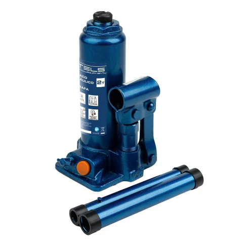 Macaco Hidráulico Garrafa 2T Elevação 181-345Mm Stels 5110155 Válvula De Segurança