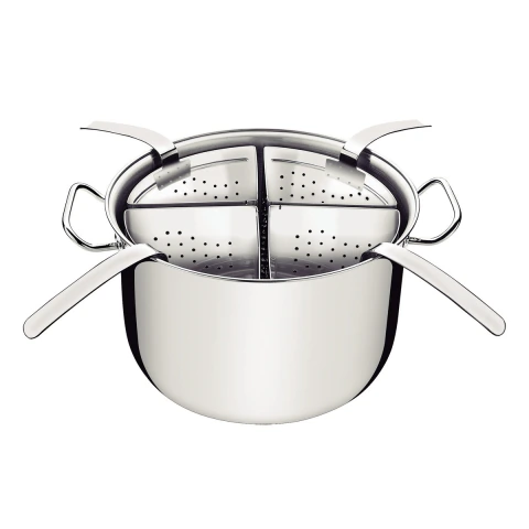 Cozi-Pasta Tramontina Professional Aço Inox 4 Divisórias 30 Cm 13,5 L