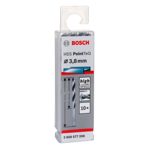 Broca Metal Bosch Aço Rápido Hss-Pointteq 3,8mm 10 Peças