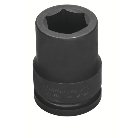 Soquete de Impacto Sextavado Longo 55mm 1,5'' Aço Cromo Molibdênio Tramontina PRO