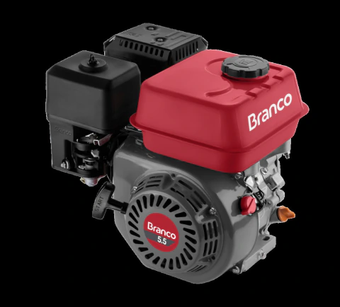 Motor Gasolina 5,5CV Eixo H Partida Manual B4T-5.5H Branco