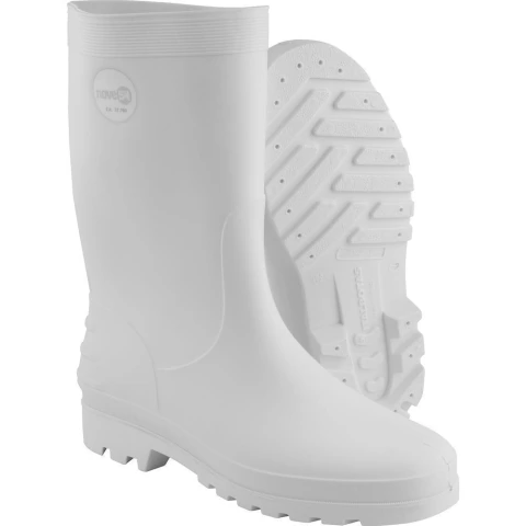 Bota de Pvc Branca Cano Médio Sem Forro 43/44 Nove54