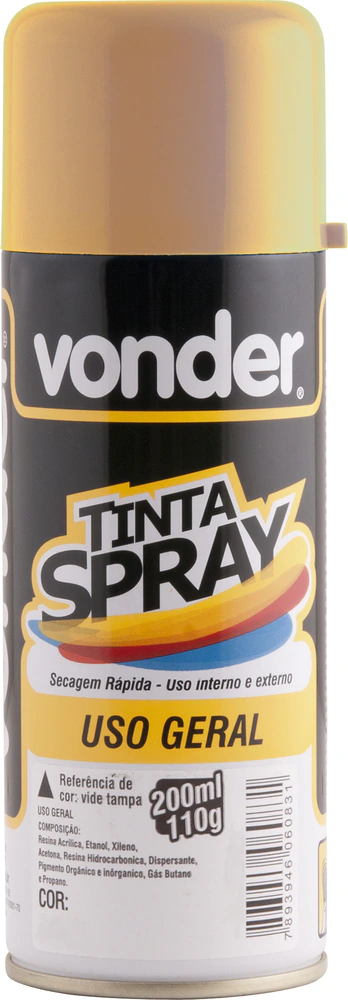 Tinta spray dourado 200ml/110g - Vonder