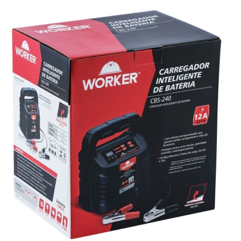 Carregador Inteligente De Bateria 6-240Ah 12V 120W CBS-240 Worker Carregamento Rápido