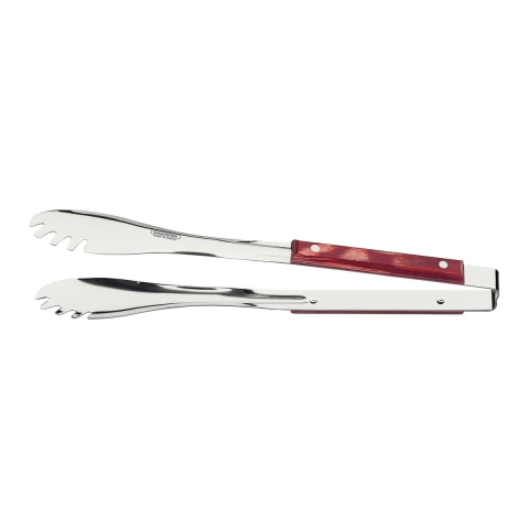 Pegador De Carne Tramontina Churrasco Aço Inox Cabo Polywood Vermelho