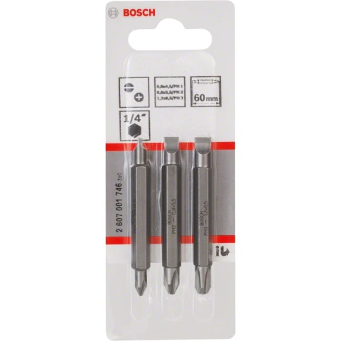 Jogo De Pontas Duplas Bosch Extra Hard 60mm 3 Peças