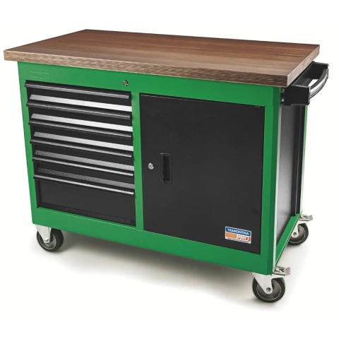 Bancada Móvel 6 Gavetas 1 Porta 40mm Tampo 700kg Estática 500kg Dinâmica Tramontina PRO