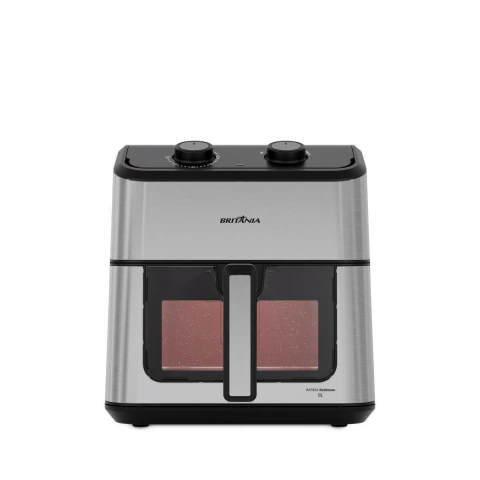 Fritadeira Air Fryer Britânia BAF80A 8L Redstone Visor Glass 127V