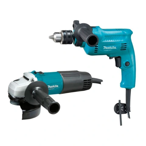 Kit Furadeira de Impacto M0801B + Esmerilhadeira Angular M0901B MTK0003B 127V Makita