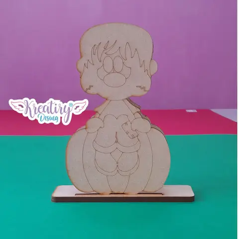 Servilletero Calabaza Franky en MDF Natural 3MM (16 x 19 cm)