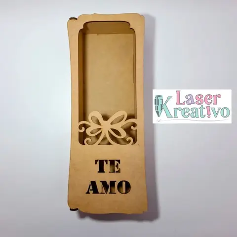 Caja para Rosa en MDF Natural 3 MM (29 x 9 cm)