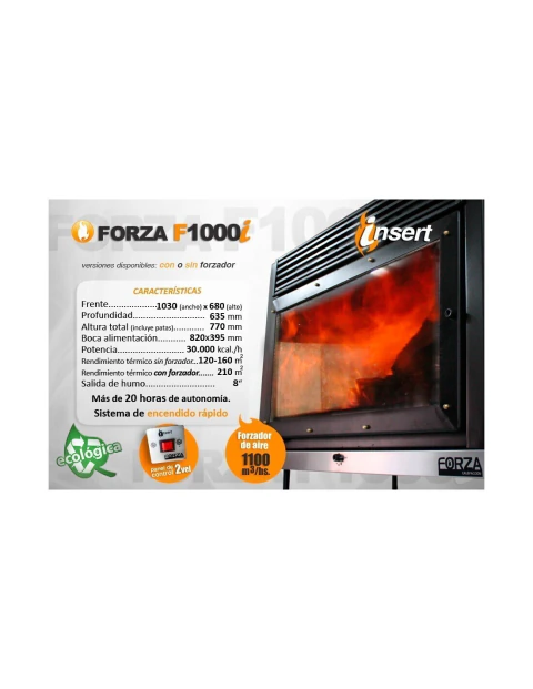 Central De Calor F1000 Insertable Forza