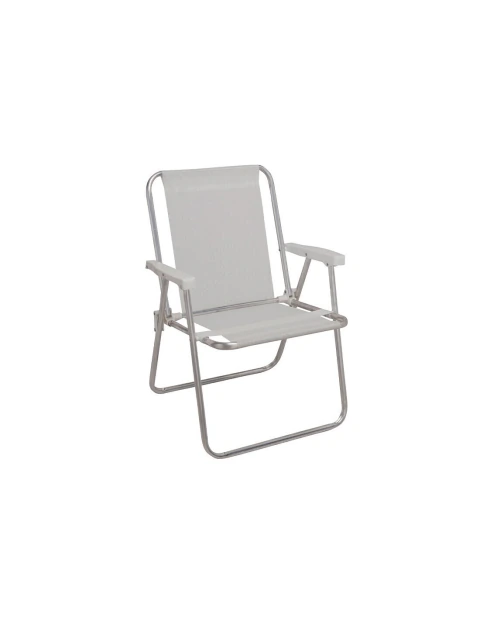 Z Reposera Fija Aluminio Color Blanco Sillon Kushiro Mor 002276
