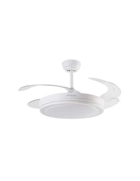 Ventilador De Techo Retractil Con Luz Led Blanco Etheos Gvti-vtrb