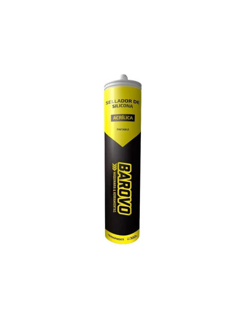 Sellador Siliconas Acrilica Transparente Barovo Ssacr300t