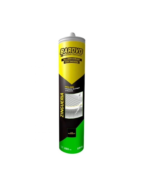 Sellador Siliconas Zingueria Gris 280ml Aluminio Barovo Dszi-g280