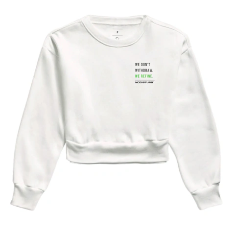 Cropped Moletom - we don't withdraw. we refine. na internet