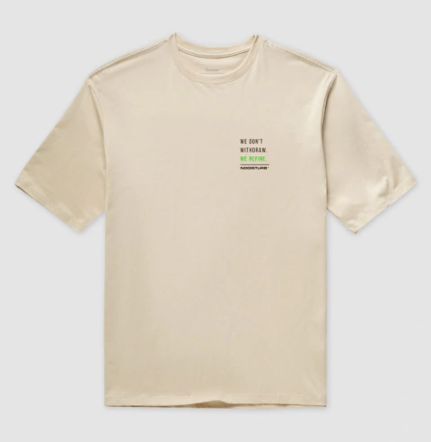 Camiseta Oversized - we don't withdraw. we refine. - NODISTURB