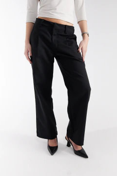 Pantalón Sastrero Tiro Bajo Jet Black en internet