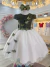 Vestido Infantil Verde Oliva Bordado Borboletas Dama Festa Luxo na internet