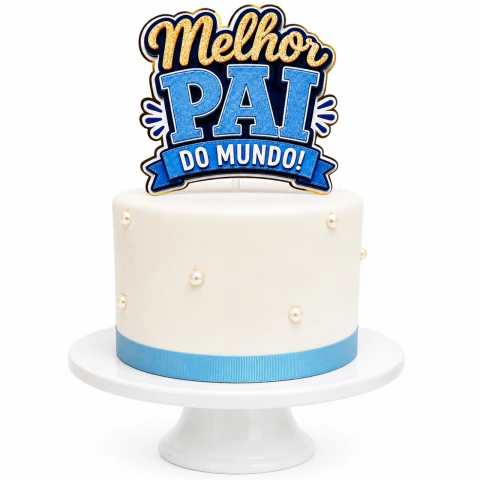 Topo de Bolo - MELHOR PAI DO MUNDO