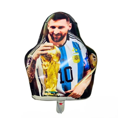 Globo Foil Messi con Copa