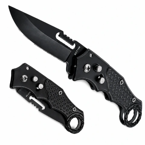 Canivete Automático Wolf Claw — Trava Militar Clip de Bolso