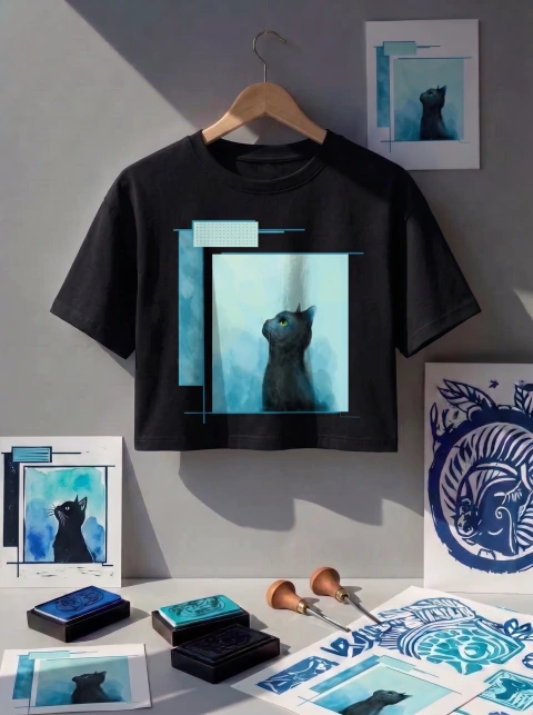 Crop top oversize "La espera"