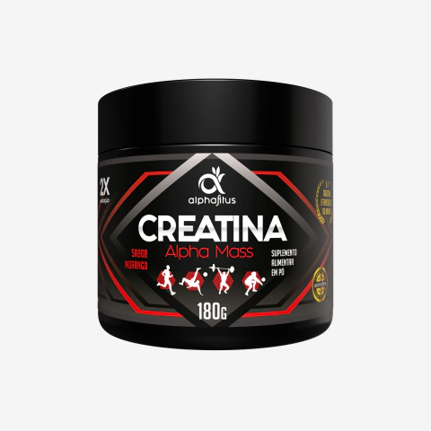 Creatina Alpha Mass Efervescente 180 G Sabor Morango