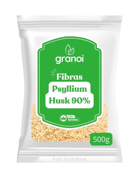 Psyllium Husk 90% 500g Granoi Fibra Natural Plantago Ovata - comprar online