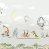 Papel de Parede Infantil Girafinha e a Turma da Bicicleta Tema Savana Safari Personalizado Sob Medida - comprar online