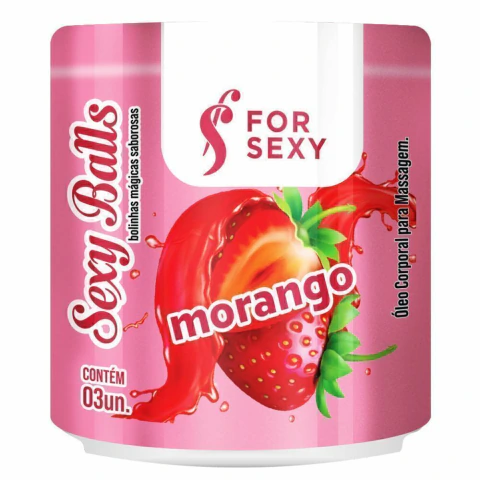 SEXY BALLS BEIJÁVEIS COM 3 UNIDADES FOR SEXY - RED XTREME