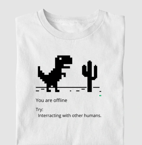 Sem Internet. Só o Dino.