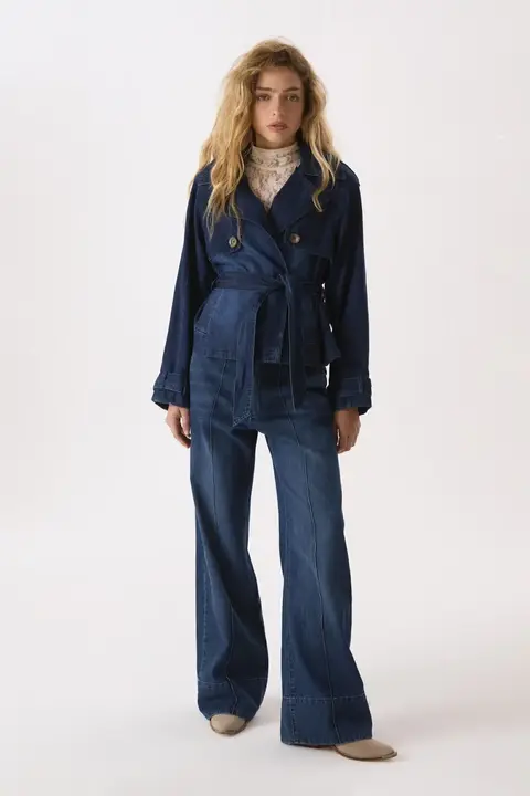 TRENCH MOHONIA DENIM CORTO