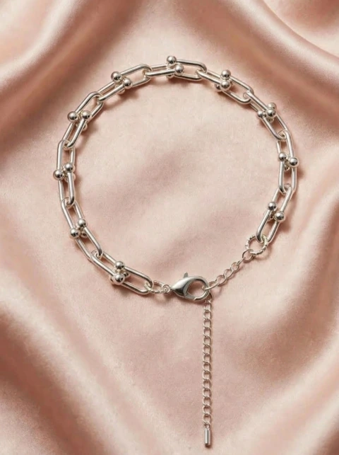 Pulseira de Corrente em Elos prata 925
