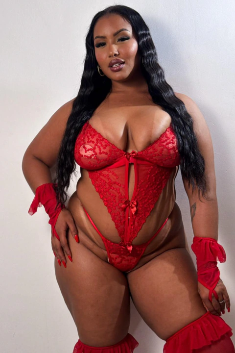 Body Sexy em Tule - Vermelho
