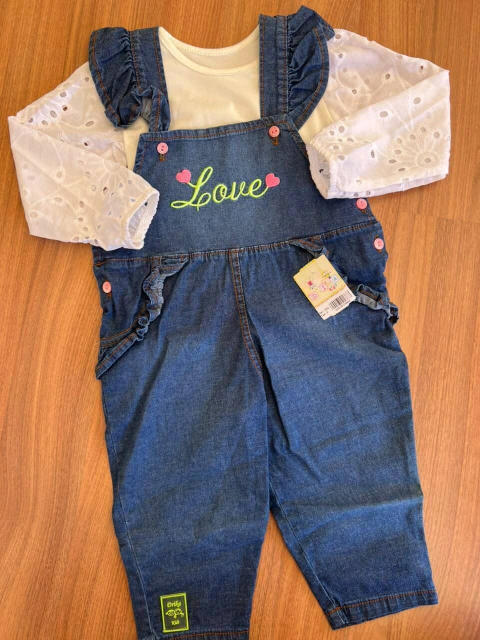 JARDINEIRA JEANS LOVE LESE