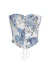 Corset florido com amarração frontal e zíper nas costas - comprar online