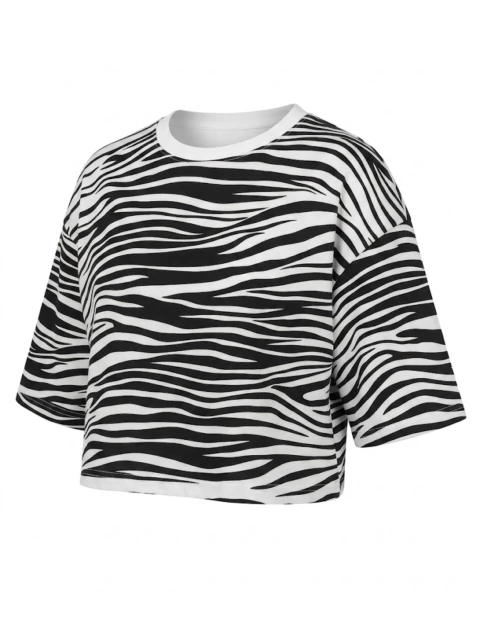 Cropped animal print