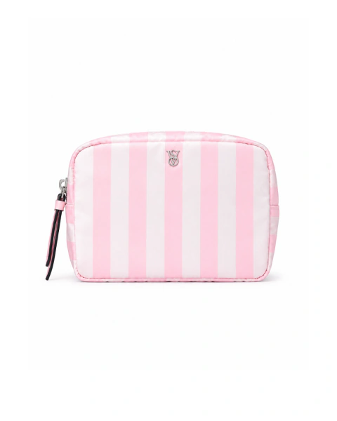Necessaire Victoria’s Secret Listrada Rosa Compacta