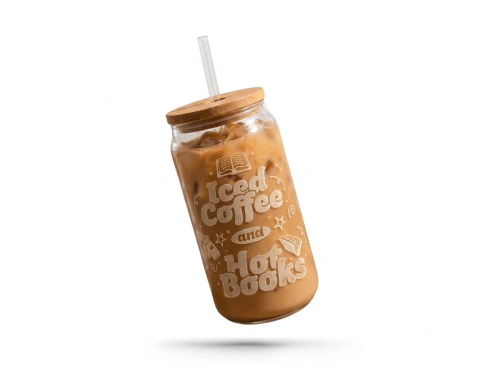 Copo "Ice coffee and hot books"