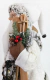 Papai Noel Decorativo Branco 48 cm com Tricô e Esquis Natalinos - Anderson Encantos