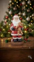 Papai Noel em resina com urso