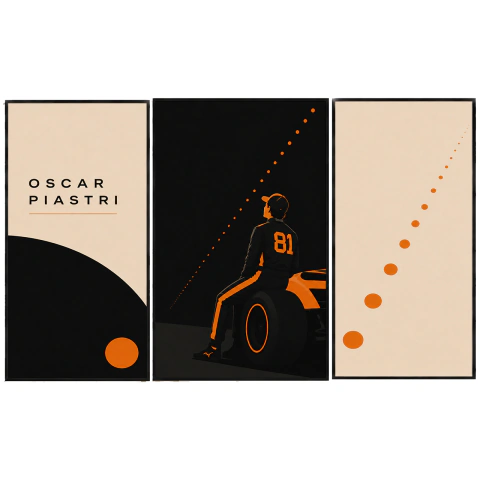 Trio de Telas Oscar Piastri