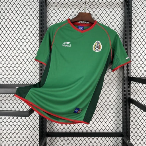 Camisa México Home Retrô 2002/2003 Atlética Mundial - Verde
