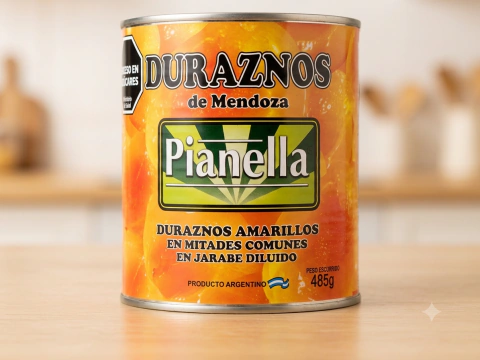 Duraznos en lata pianella 485gr