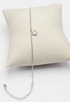 Pulseira Coração Zirconia 21cm / 1mm - comprar online