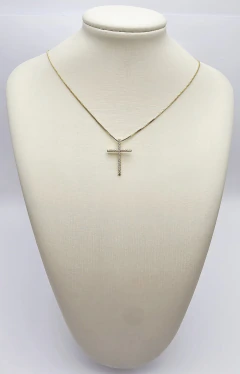 PINGENTE CRUZ FINA CRAVEJADA M - comprar online